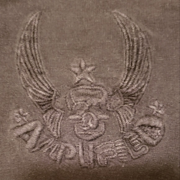 Rolling Stones Black T-shirt Silver Embellishments Vintage 100%Viscose L - Picture 6 of 8